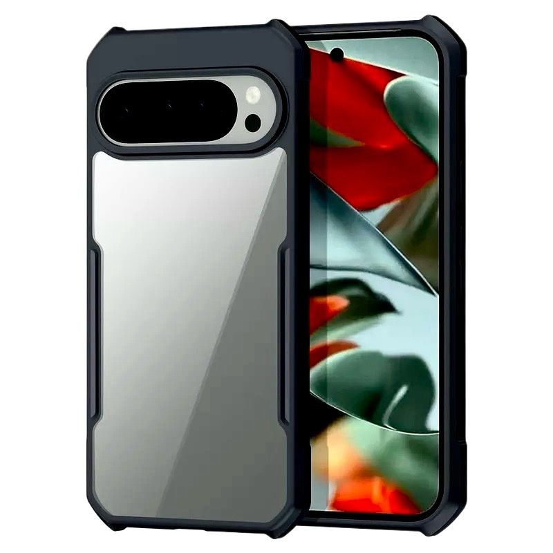 Google Pixel 9 Pro XL Transparent Back Bumper Case - Black