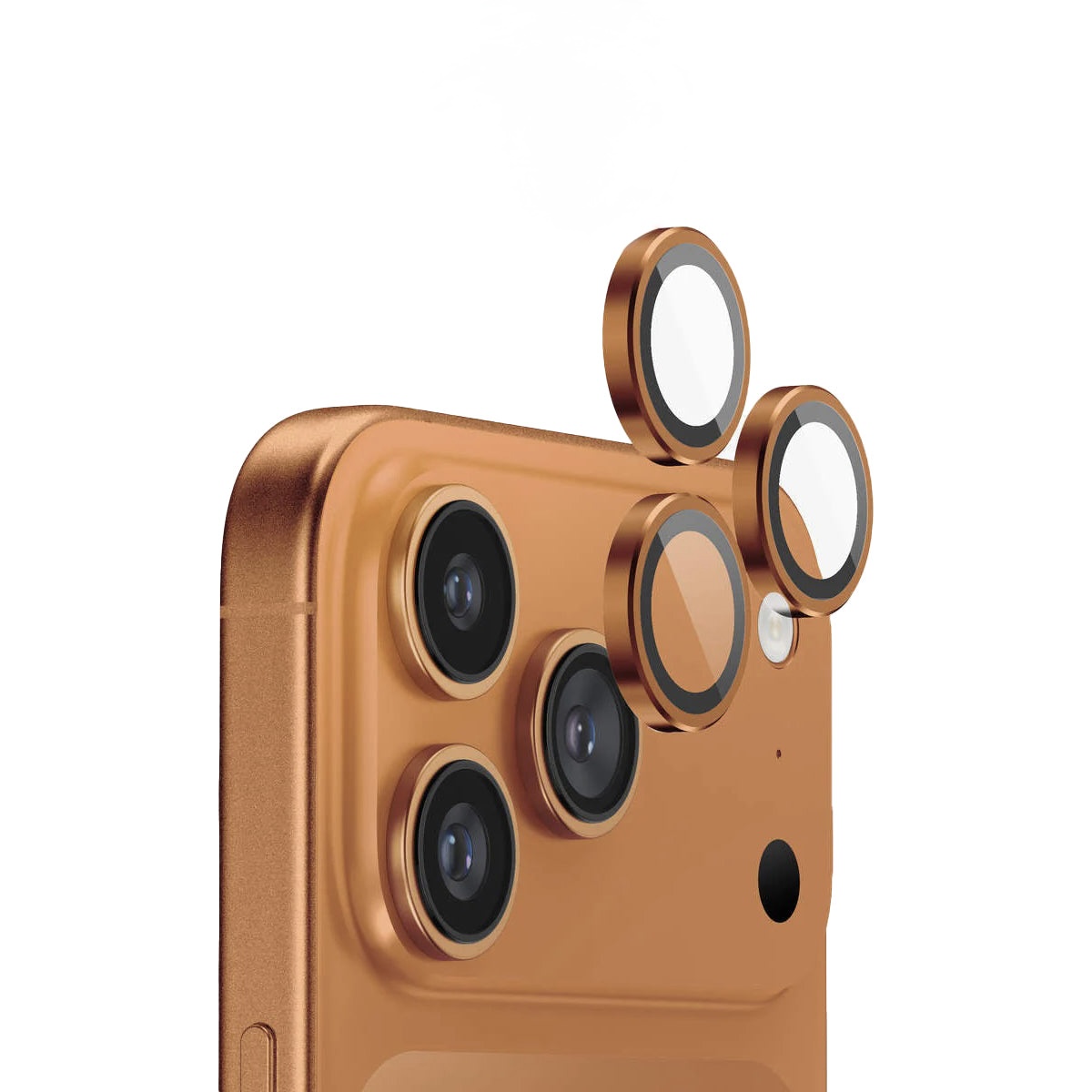 iPhone 17 Pro Max Metallic Camera Lens Ring Glass Protector