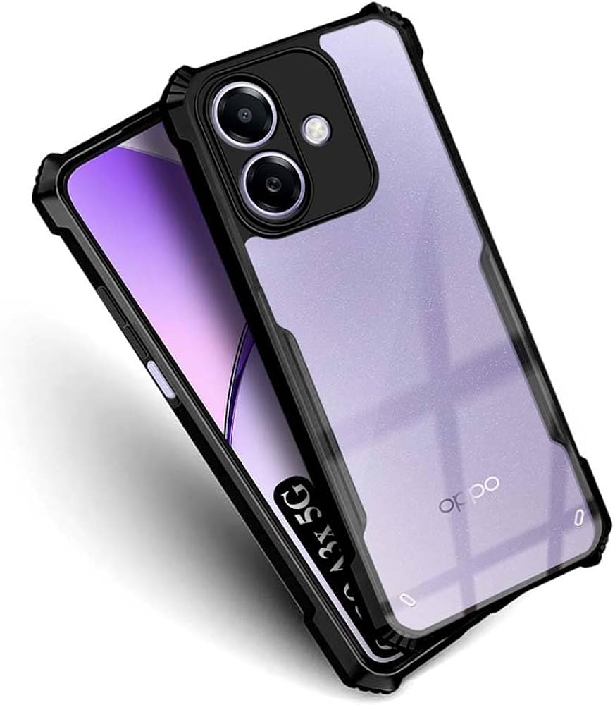 OPPO A5 Pro 5G Ipaaky Transparent Back Bumper Case - Black (Other)