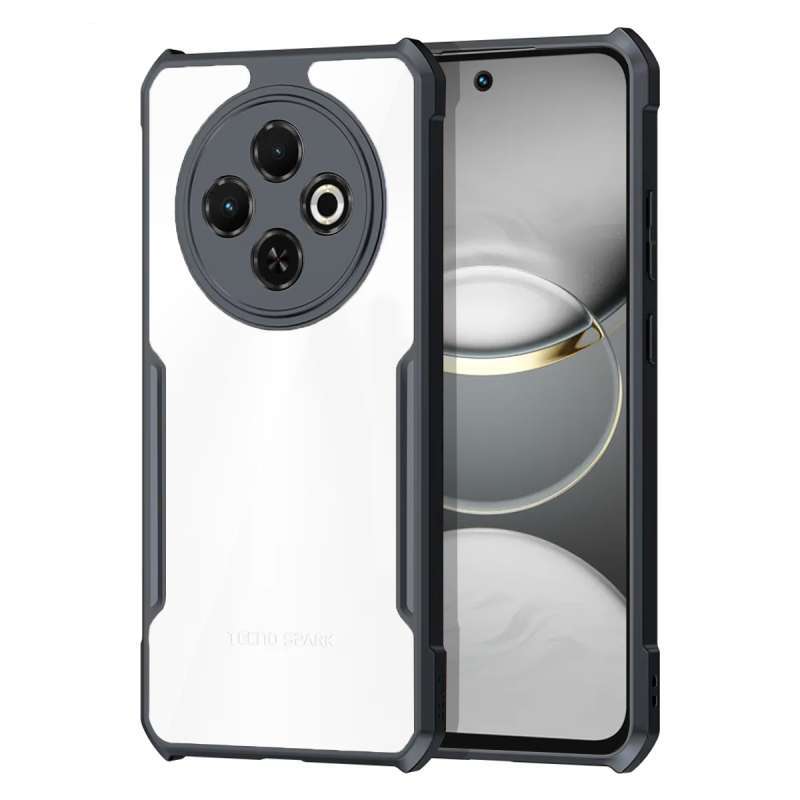 Tecno Spark 30 4G Transparent Back Bumper Case - Black (Other)