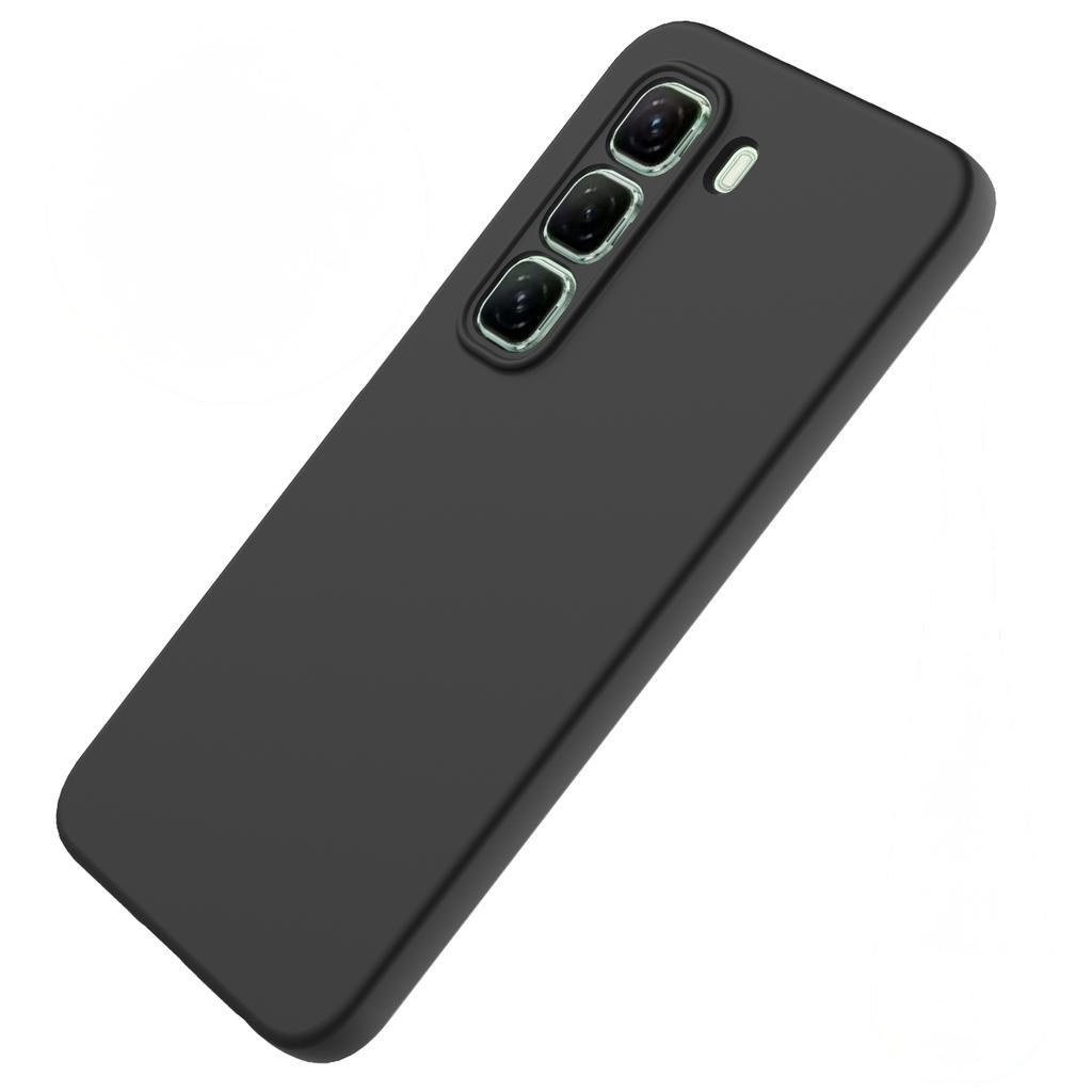 Infinix Hot 60i Soft Silicone Case With Fur Lining - Black