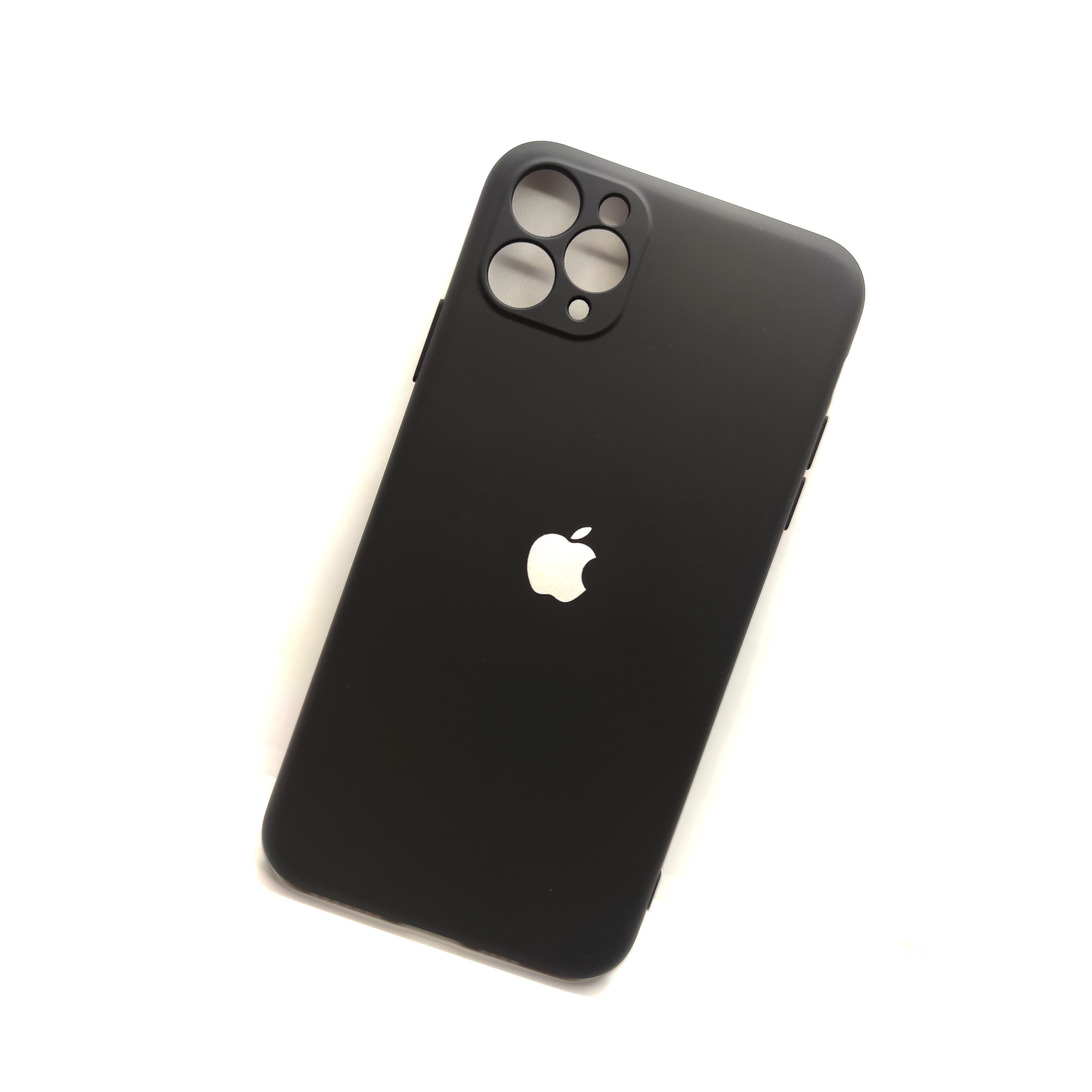 iPhone 11 Pro Max Soft Silicone Case With Microfiber Lining - Black