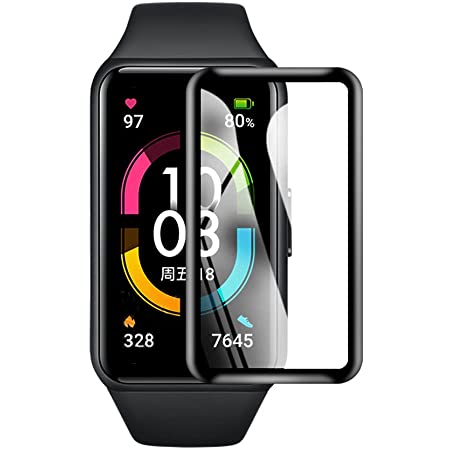 Huawei Honor Band 6 Curved Full Glue Flexible Tempered Glass Protector - Black