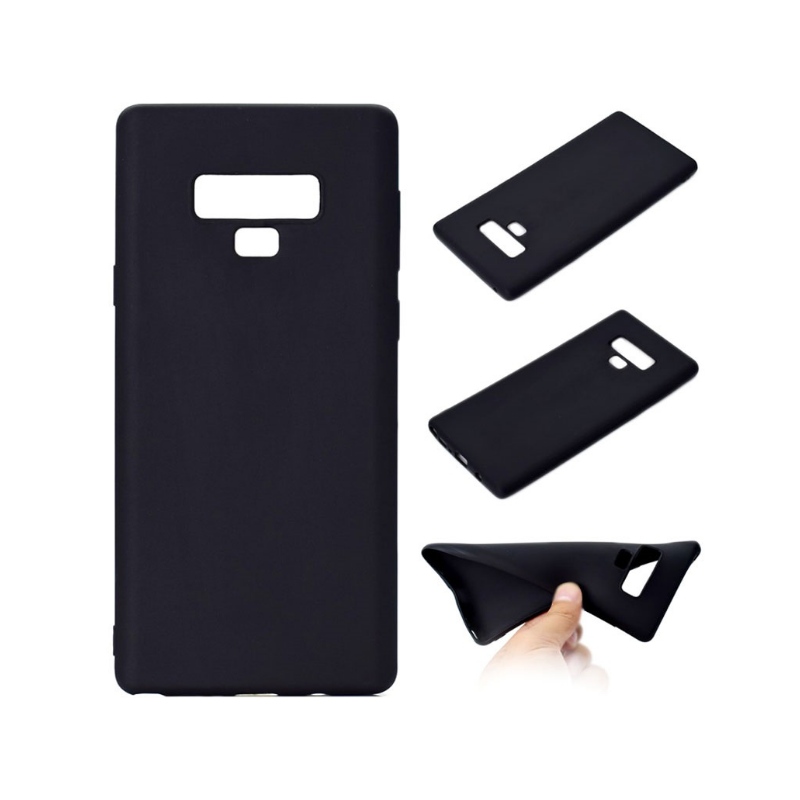 Samsung Galaxy Note 9 Soft Silicon Cover With Internal MicroFiber Case - Black