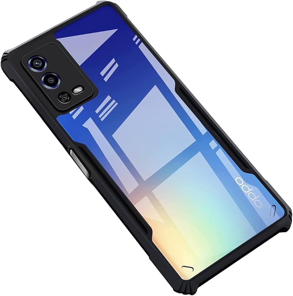 Oppo A55 (4g) Ipaaky Border Cover With  Back Transparent - Black (Other)