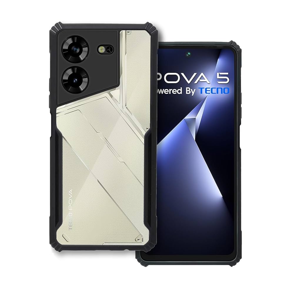 Techno Pova 5 Ipaaky Cover With Back Transparent Case