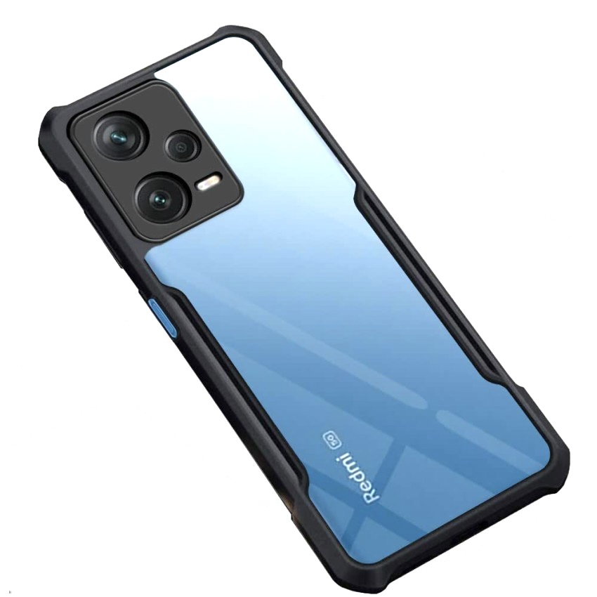 Redmi Note 12 Pro(5G) Border Cover With Back Transparent - Black (Other)