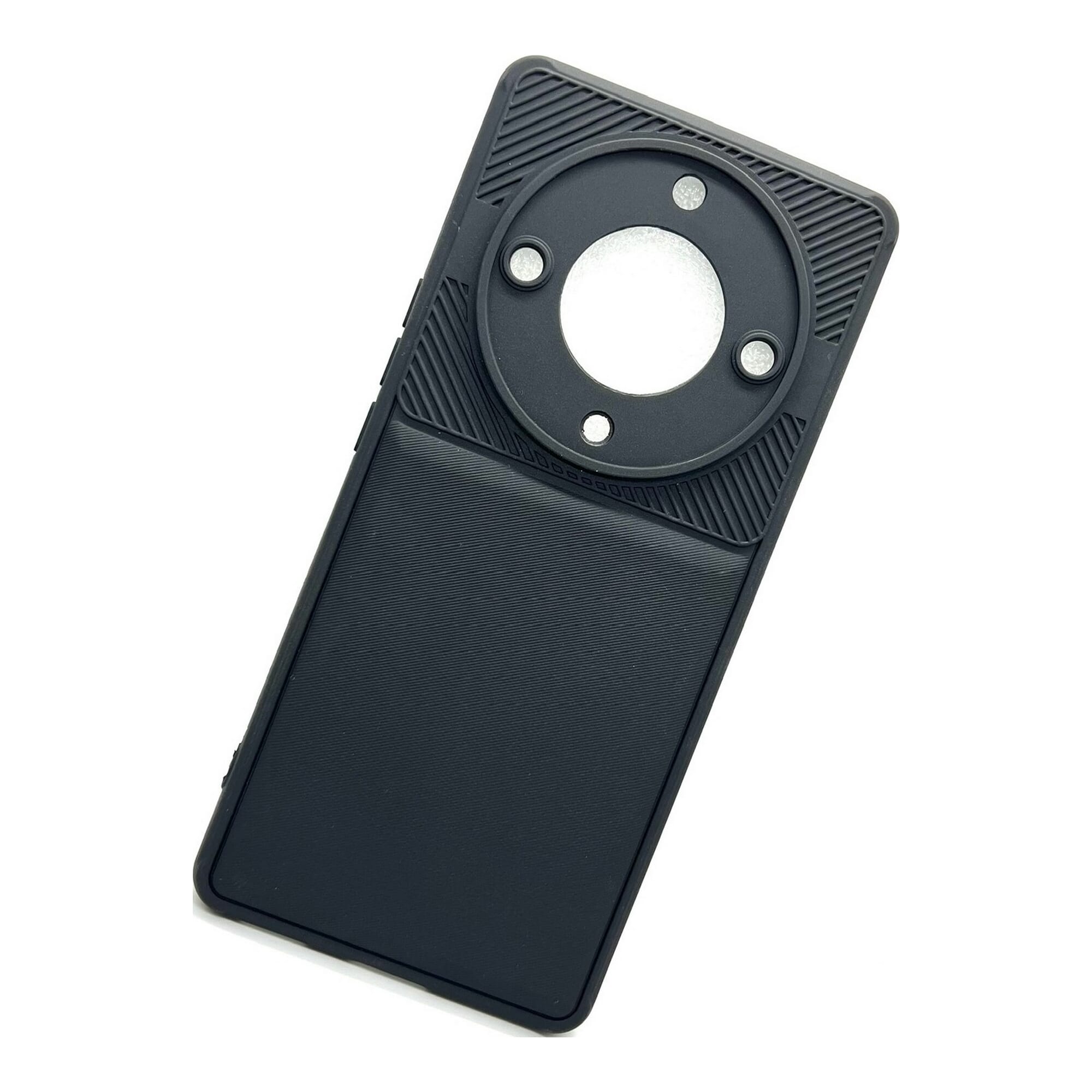 Honor X9A Camera Protection Extra Design Soft Silicon Case - Black (Other)