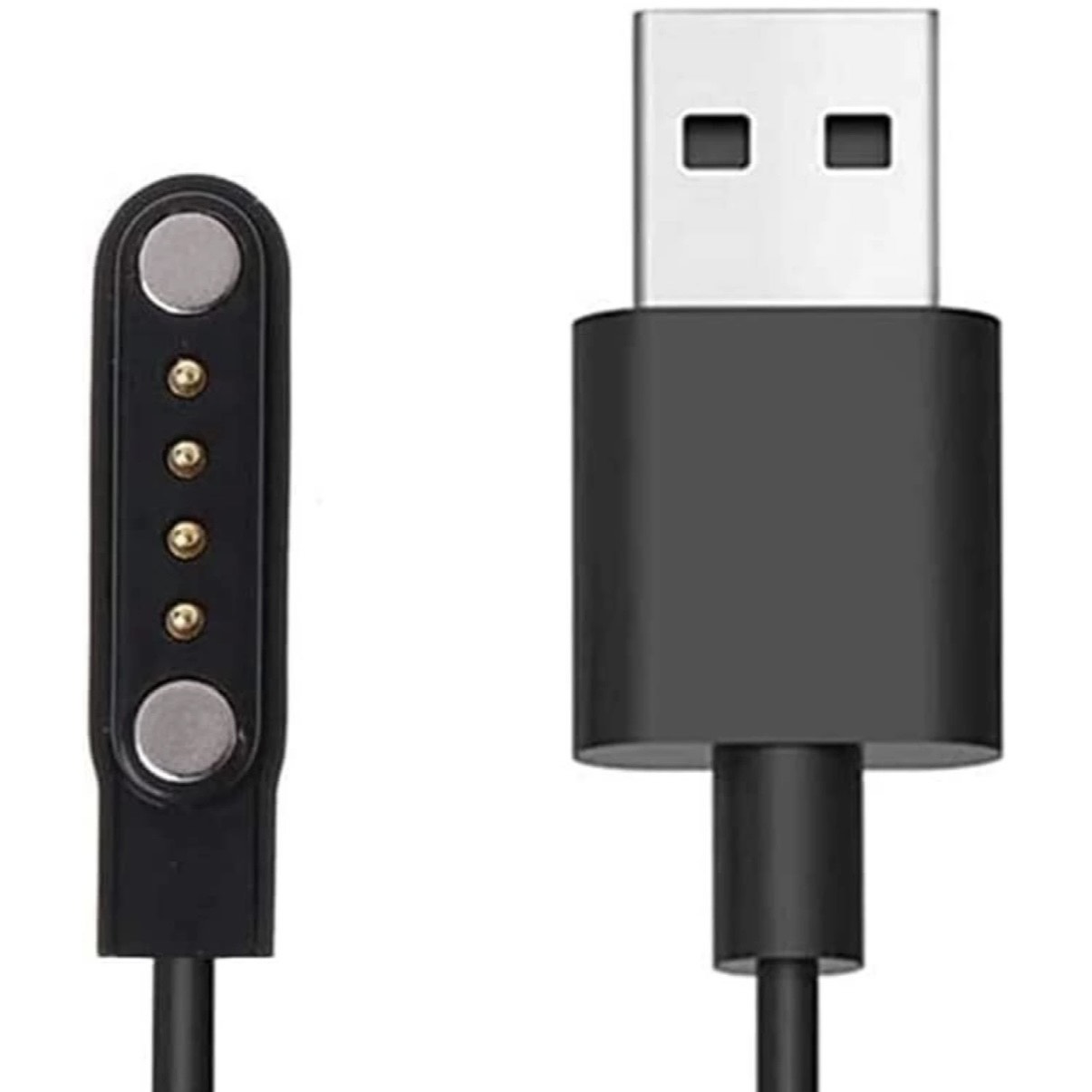 4 Pin Master Charger For All Type Of Smartwatch - Black
