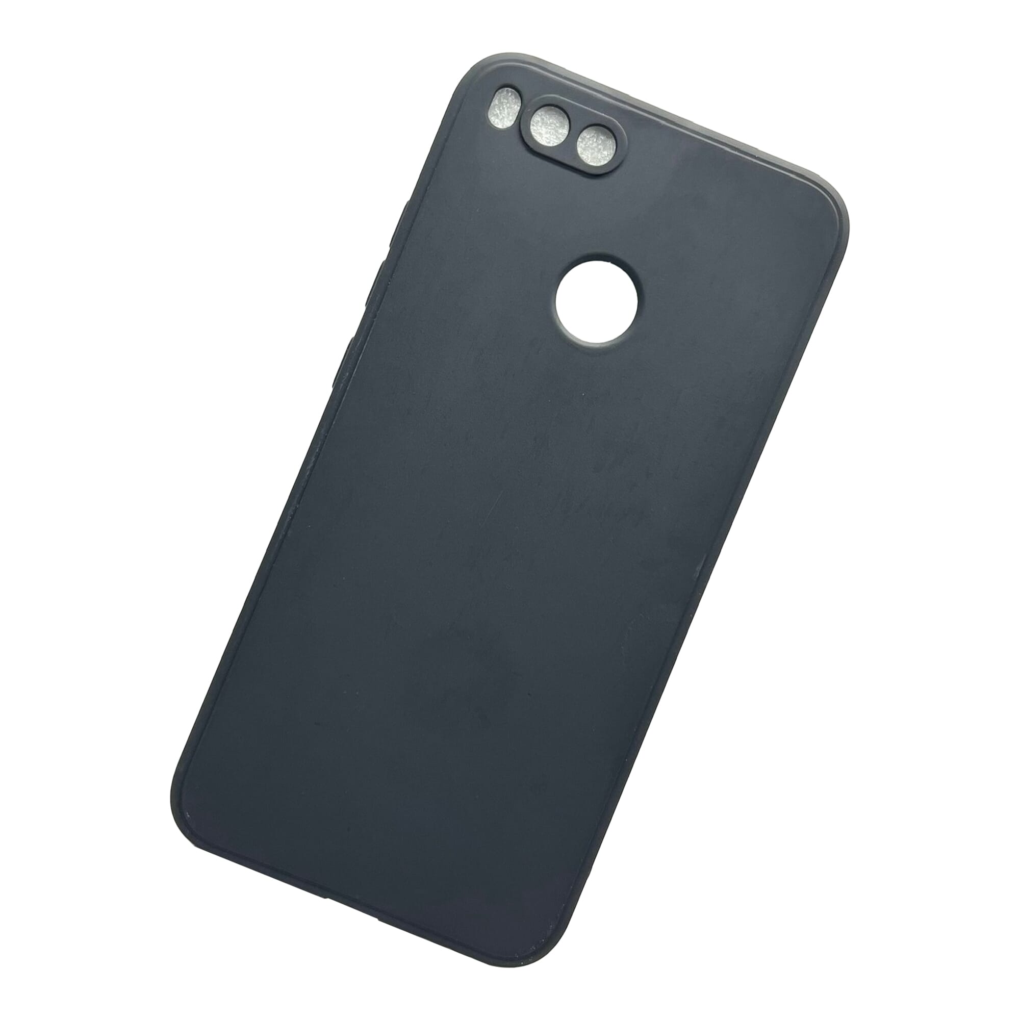 Mi A1 Soft Silicon Cover With Internal Microfiber Case - Black (Other)