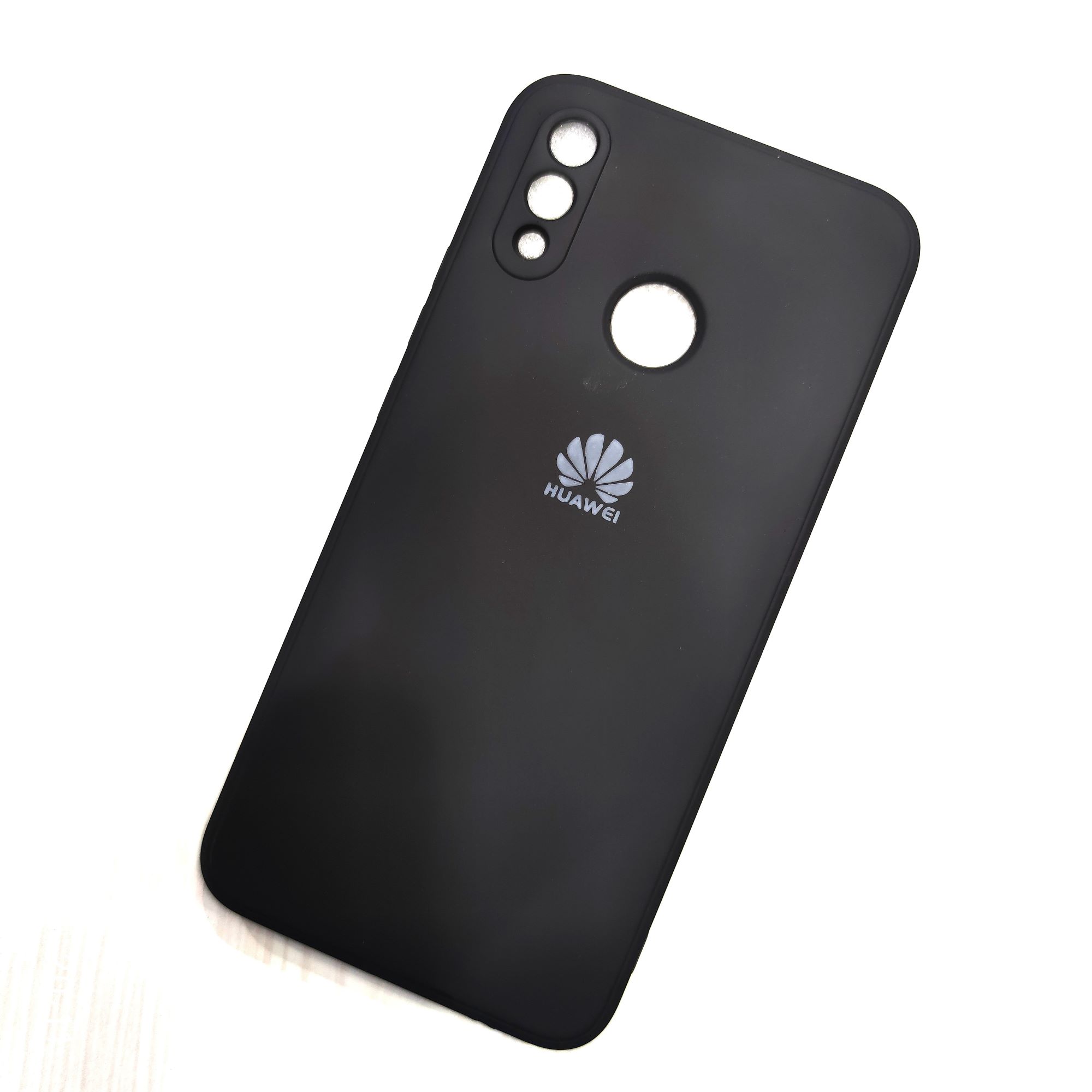 Huawei Nova 3i Soft Silicon Cover With Internal Microfiber Case - Black