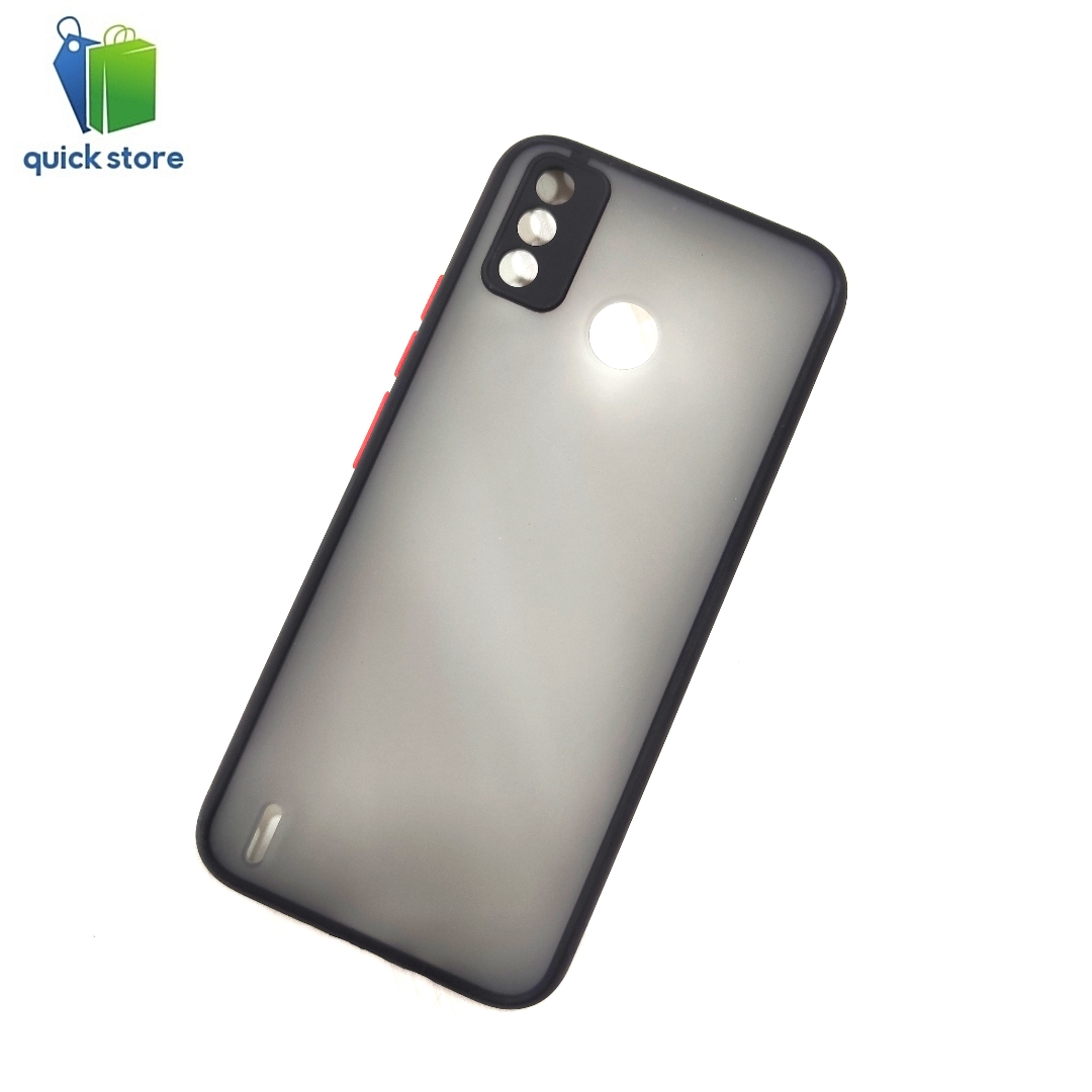 Techno Spark 6 Go Camera Protection Matte Semi Hard Cover - Black
