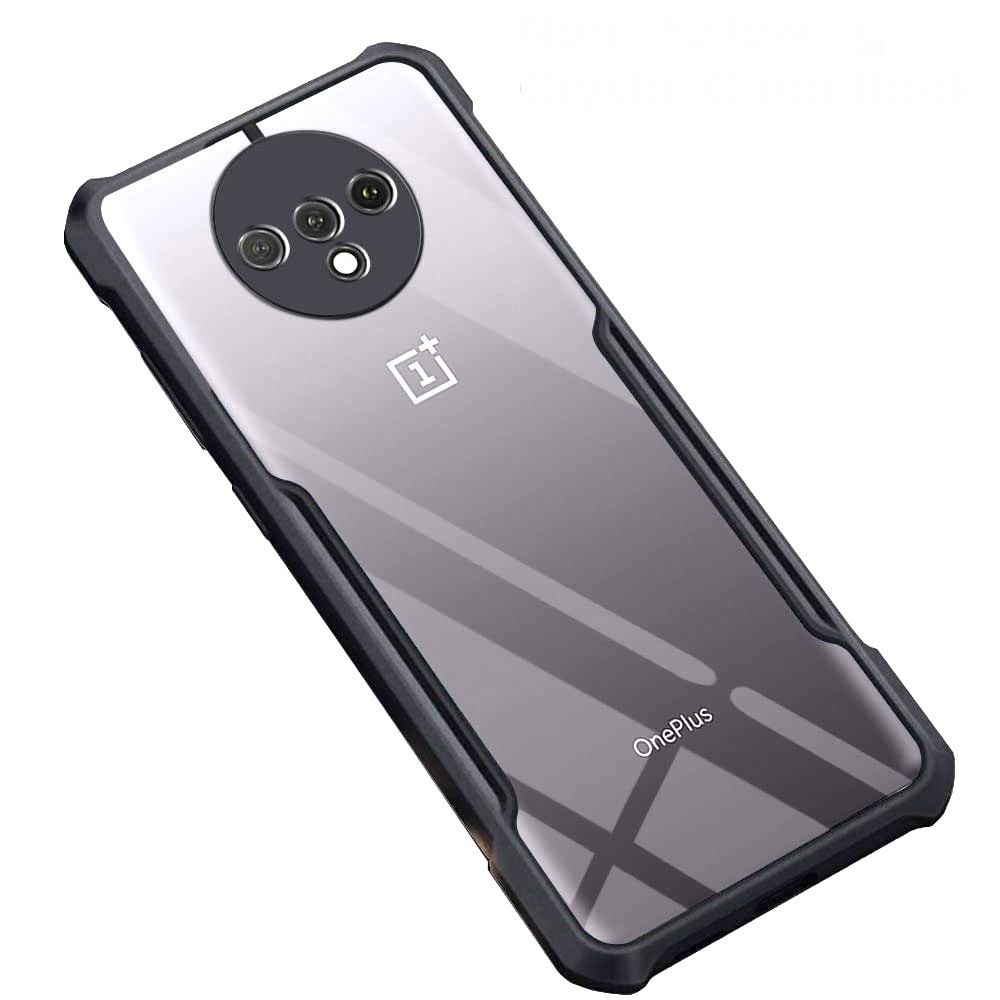 OnePlus 7T Border Cover With Back Transparent - Black (Other)