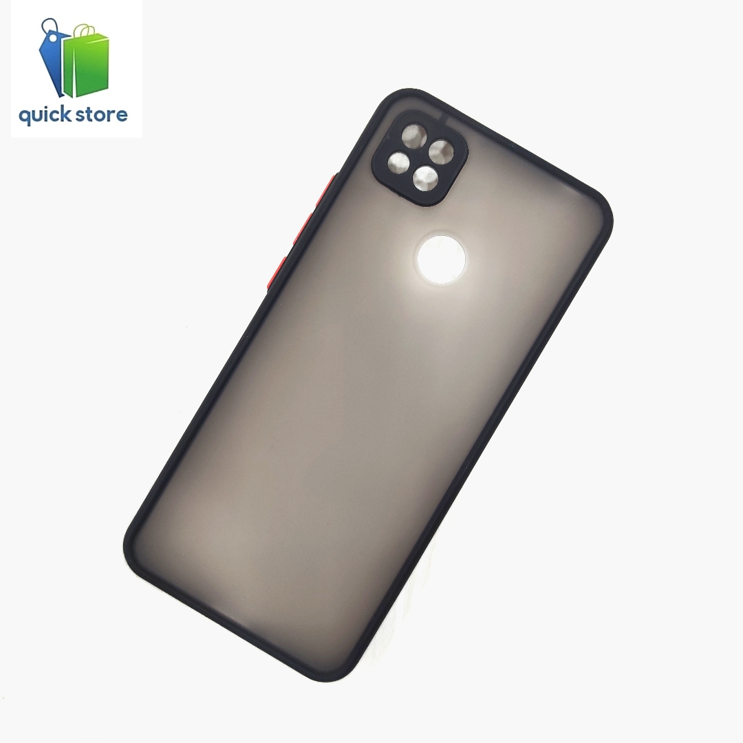 Redmi 9C Camera Protection Matte Semi Hard Cover - Black