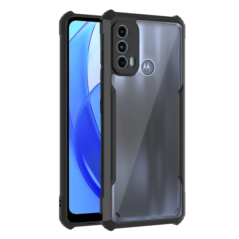 Motorola E20 E30 E40 Ipaaky Transparent Side Bumper Cover - Black