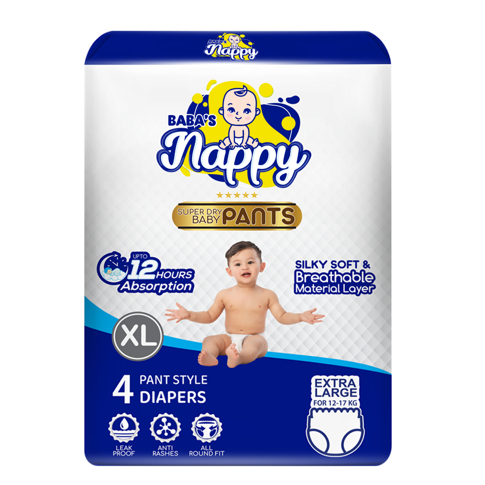 Baba's Nappy Baby Pull Up Diaper Small Pack, XL - 4 Pcs