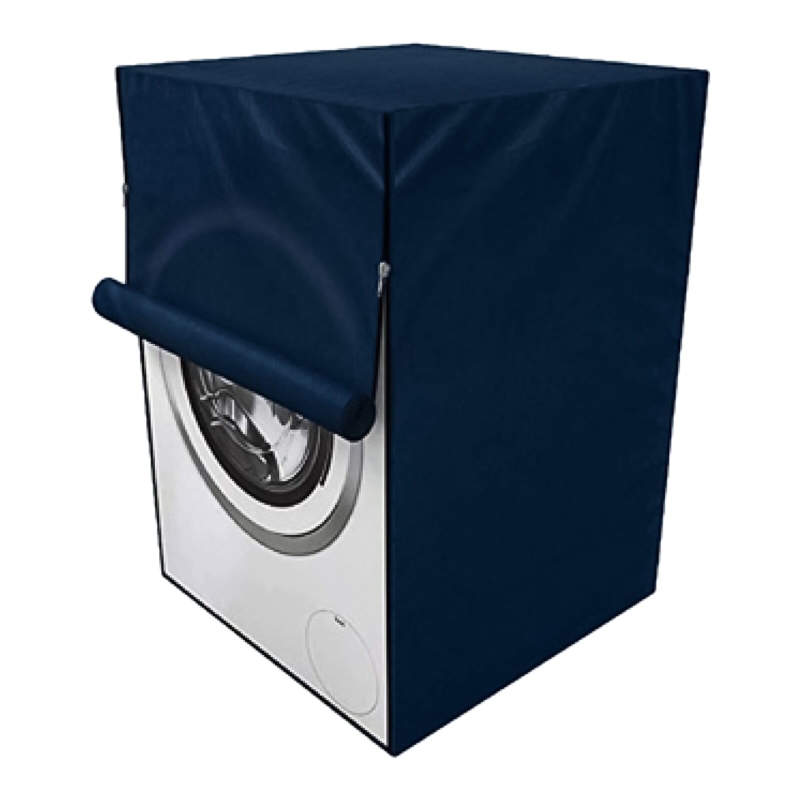 Universal Washing Machine Cover with Zipper Pockets (7–12Kg) - Black