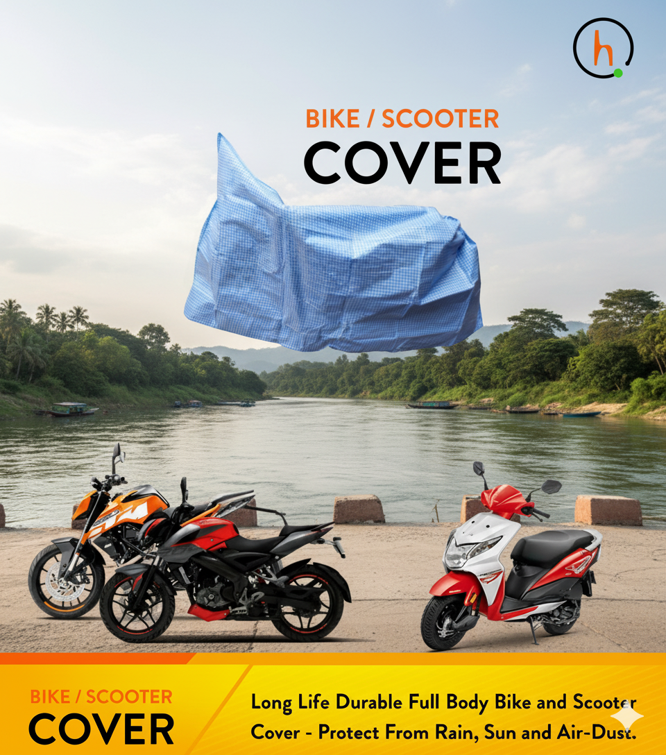 Long Life Durable Full Body Bike & Scooter Cover (Rain, Sun & Dust Protection)