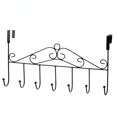 7-Hook Over-the-Door Hanger for Clothes, Bags & Towels