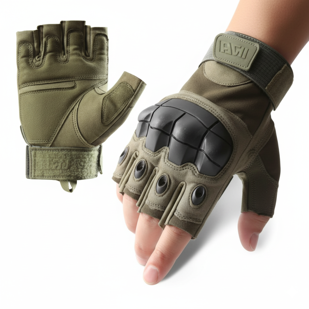 Tactical Hard Knuckle Half Finger Gloves For Men