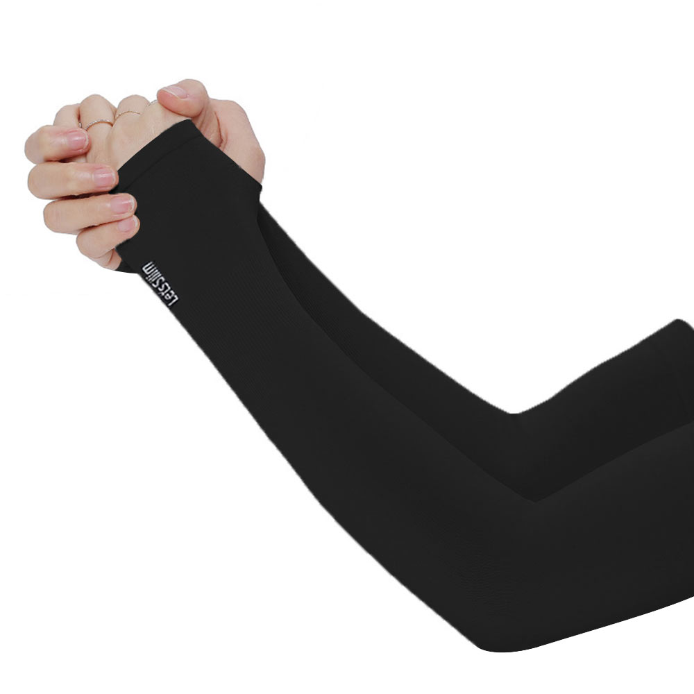Pair of Anti-UV Arm Sleeves – Black (Free Size)
