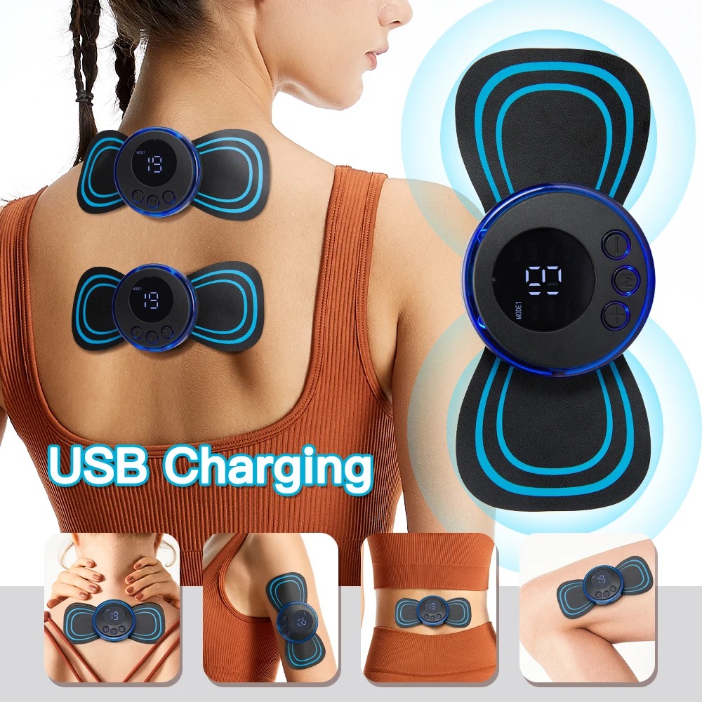 Rechargeable EMS Mini Body Massager with Digital Display