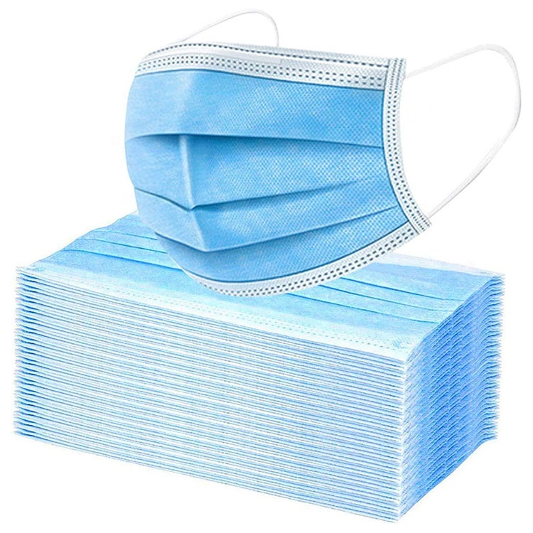 50-Piece White Disposable Face Mask Pack 