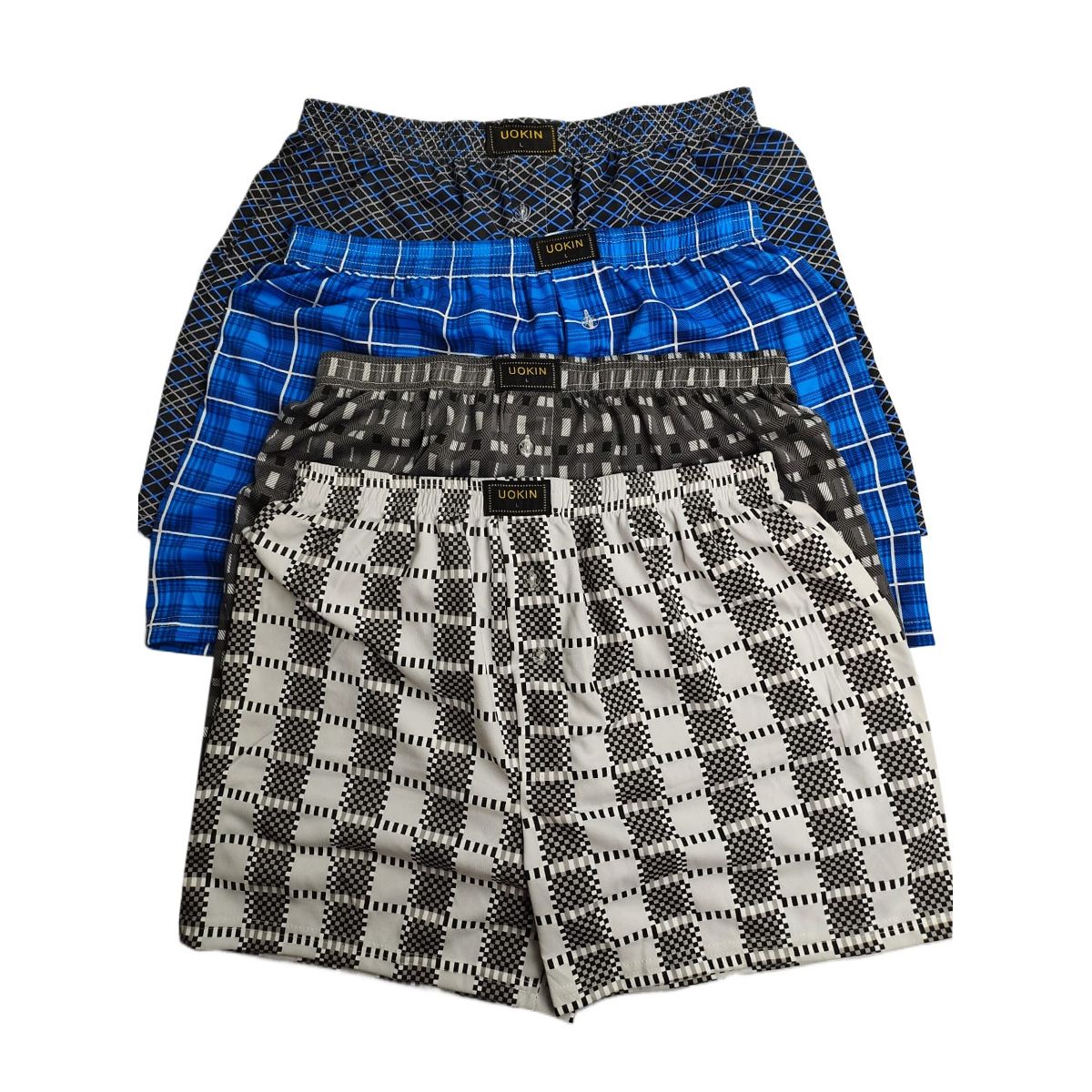 Free Size Unisex 3-Piece Cotton Boxer Combo Set - Multicolor