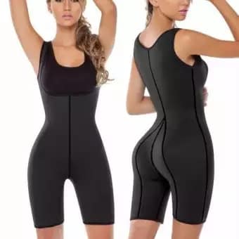 Women’s Sauna Body Shaper Compression Corset Suit - Black
