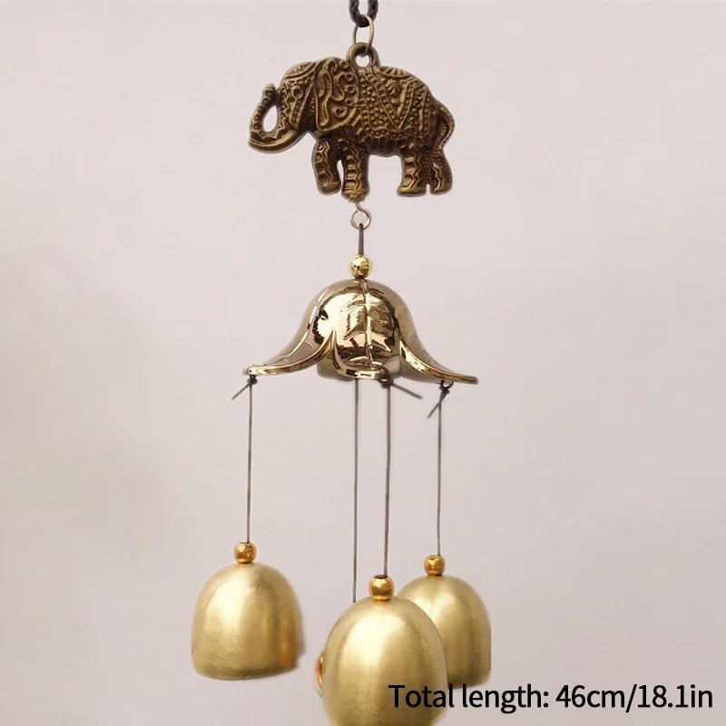 Ganesh Design 3-Bell Metal Wind Chime - Multicolor