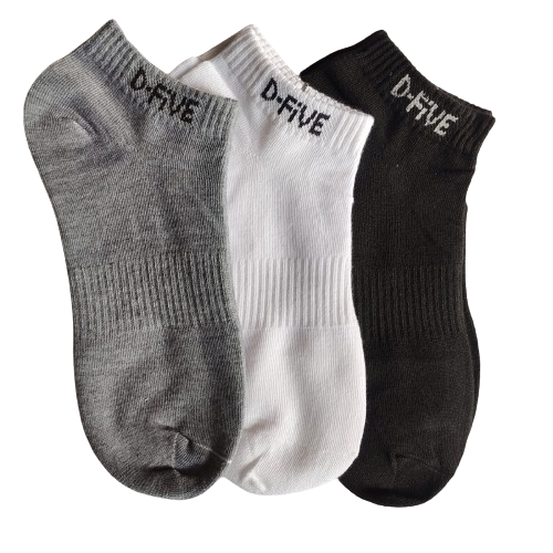 Pack Of 3 Winter Ankle Socks For Men - Multicolor