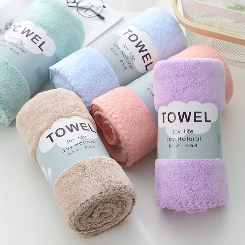 5-Piece Coral Velvet Absorbent Face & Bath Towel Set - Multicolor
