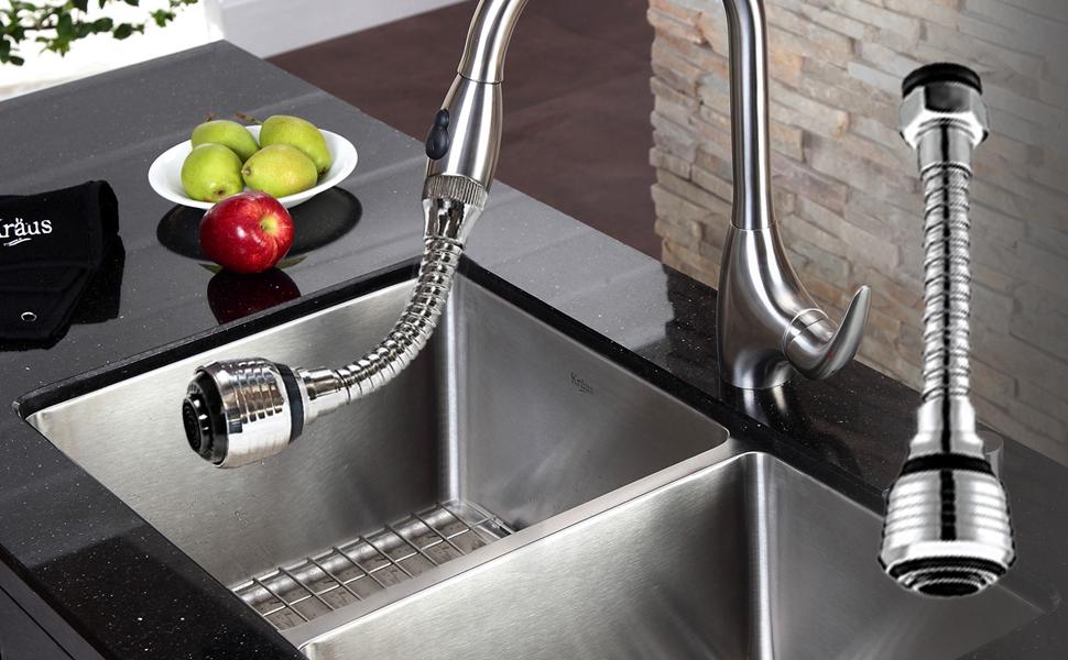 Turbo Flex 360° Sink Faucet Sprayer Extension Jet - Multicolor