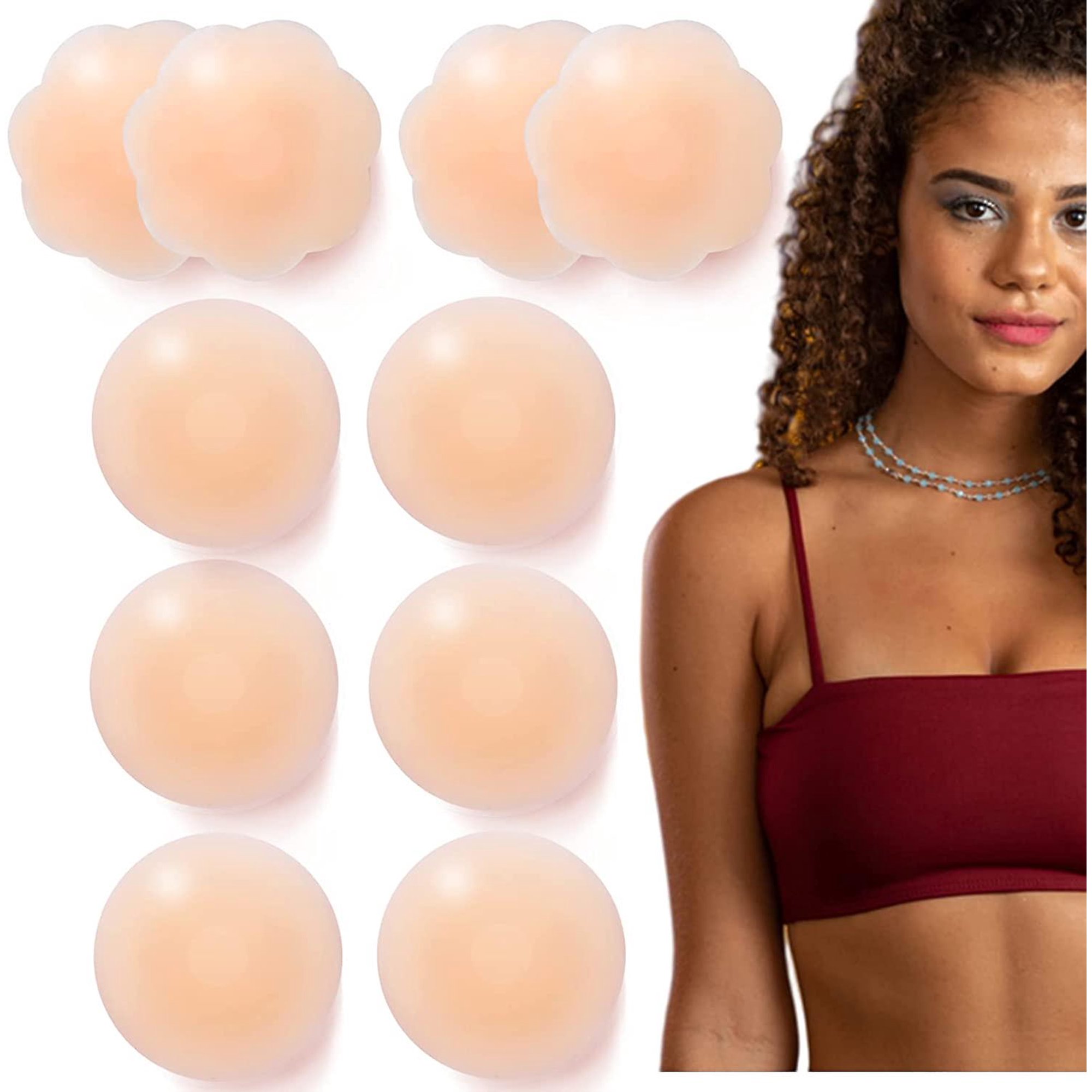 Reusable Silicone Nipple Covers for Women - Multicolor