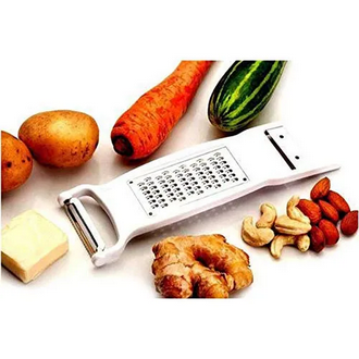 3-In-1 Vegetable & Fruit Peeler Grater Slicer Tool - Silver