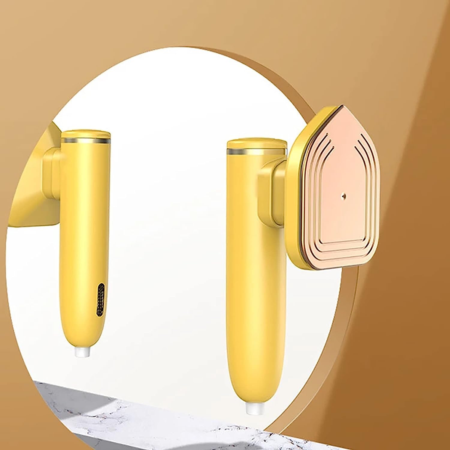 Portable Mini Fast-Heat Travel Garment Steamer Iron - Yellow