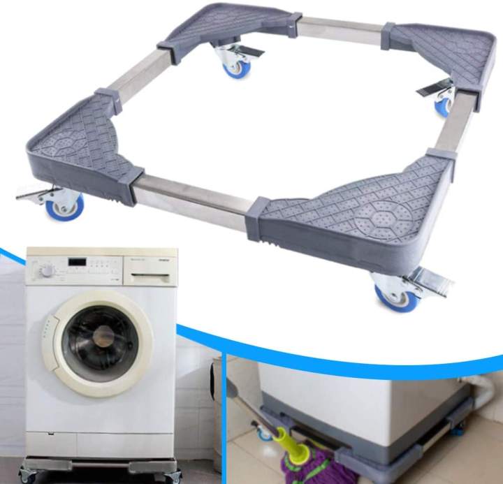 Washing Machine Stand With Cover For 6–10 Kg Machines - Multicolor