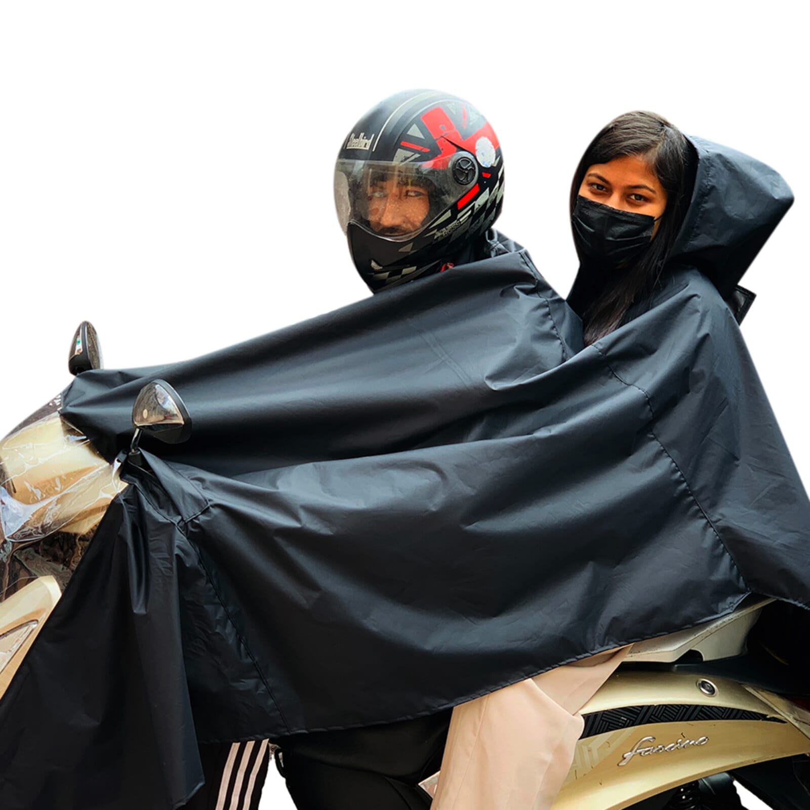 Double Layer Waterproof Bike Raincoat With Carry Bag