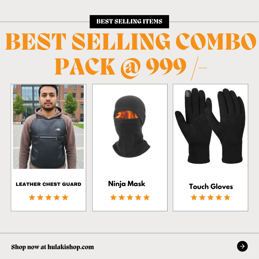 Best Selling Combo Leather Chest Bag Ninja Mask Touch Screen Gloves