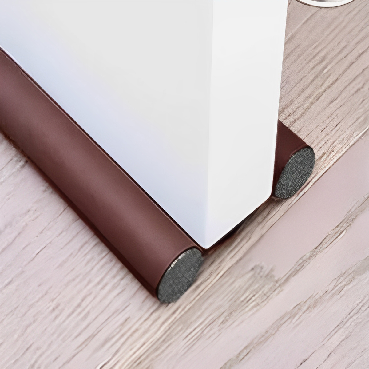 Door Bottom Sealing Strip 39 Inch Draft Stopper Wind Dust Sound Proof Guard - Brown