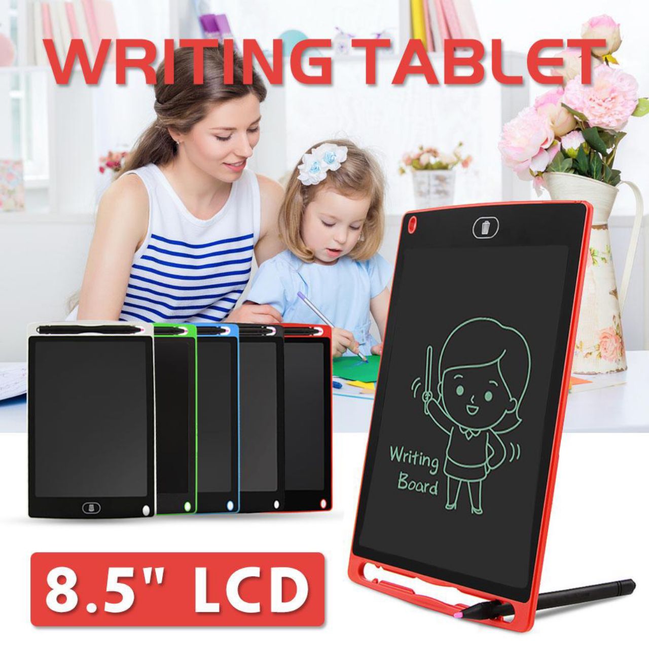 8.5 Inch LCD Writing Tab Drawing Board OwlTree Handwriting Pad - Multicolor