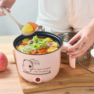 Multifunction Electric Hot Pot 1.8L Cooking Boiling Frying Cooker 1–2 Person