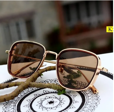 UV400 Premium Sunglasses Golden Frame Brown Lens Unisex