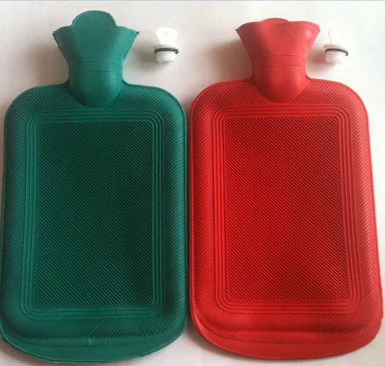 2000ML Hot Water Bottle Thick Rubber Winter Warmer Bag Random Color