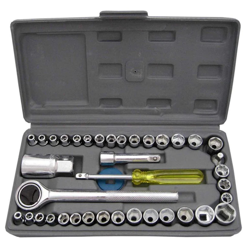 40 In 1 Wrench Screwdriver Socket Tool Kit Auto Car Repair Set