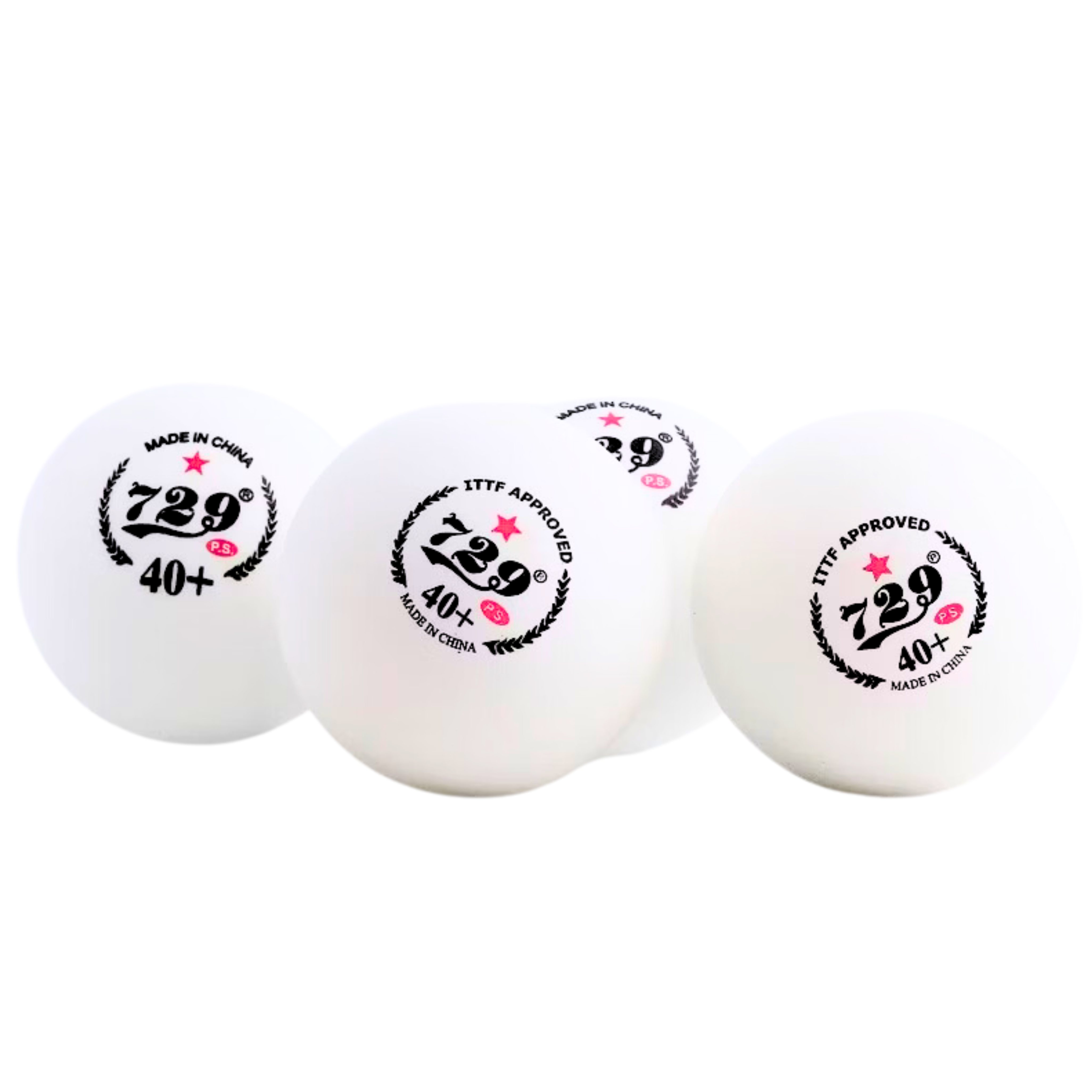 White Table Tennis Ball 1-Star Ball (729) (Set of 3pcs)