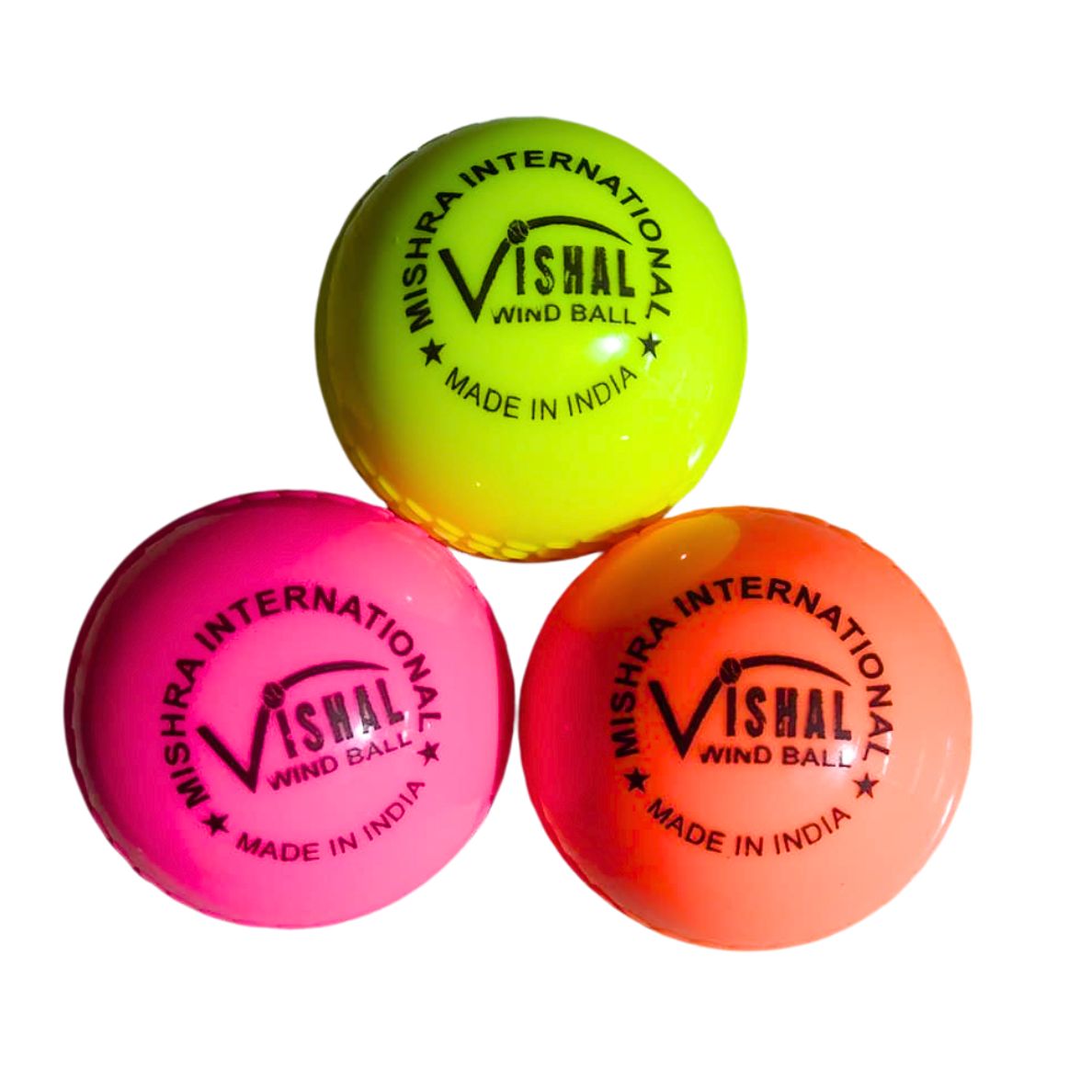 Cricket Wind Ball Standard Size For Net Practice / Cricket Games - Multicolor