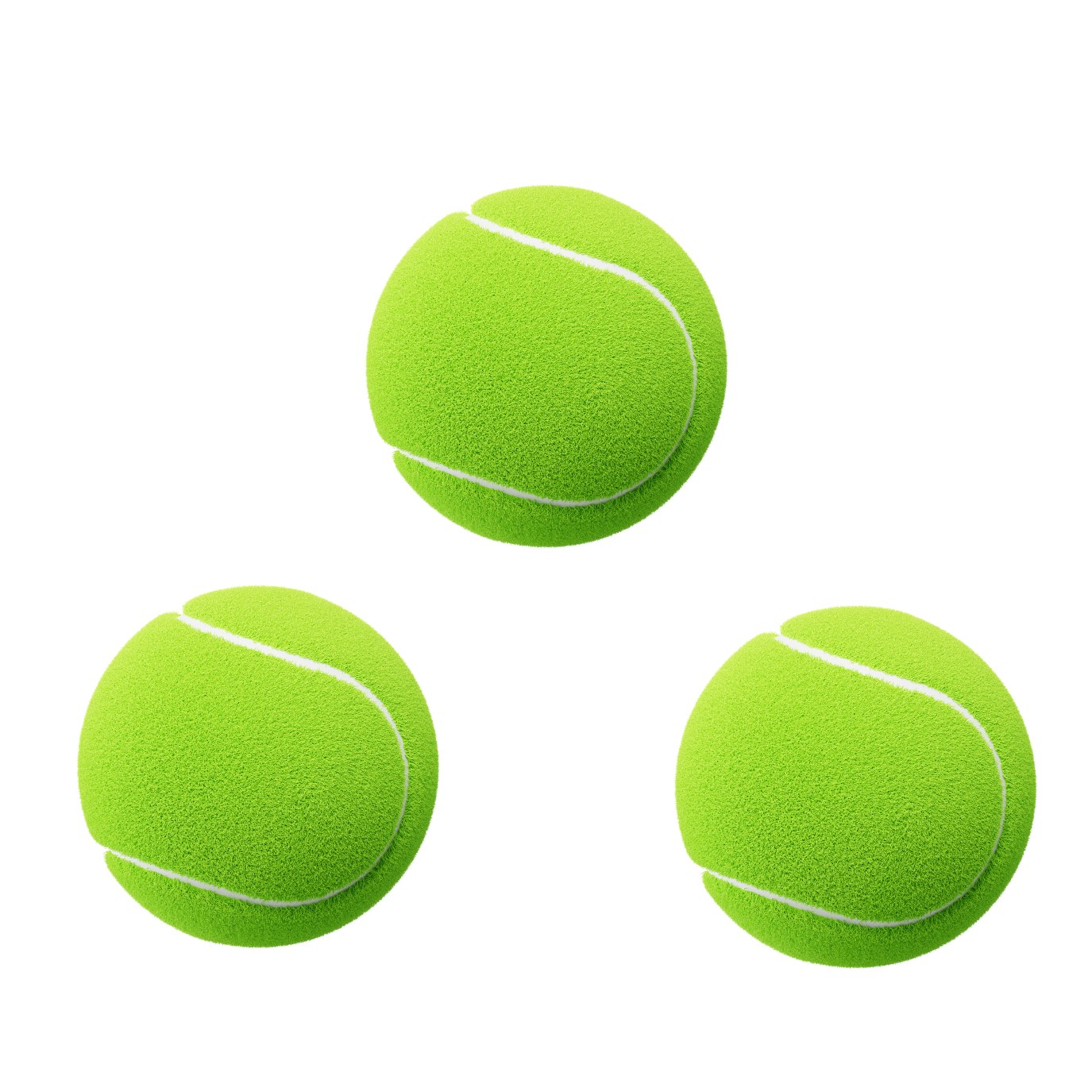 Green Color Tennis Cricket Ball for Cricket Practice Sessions (Set Of 3pcs)