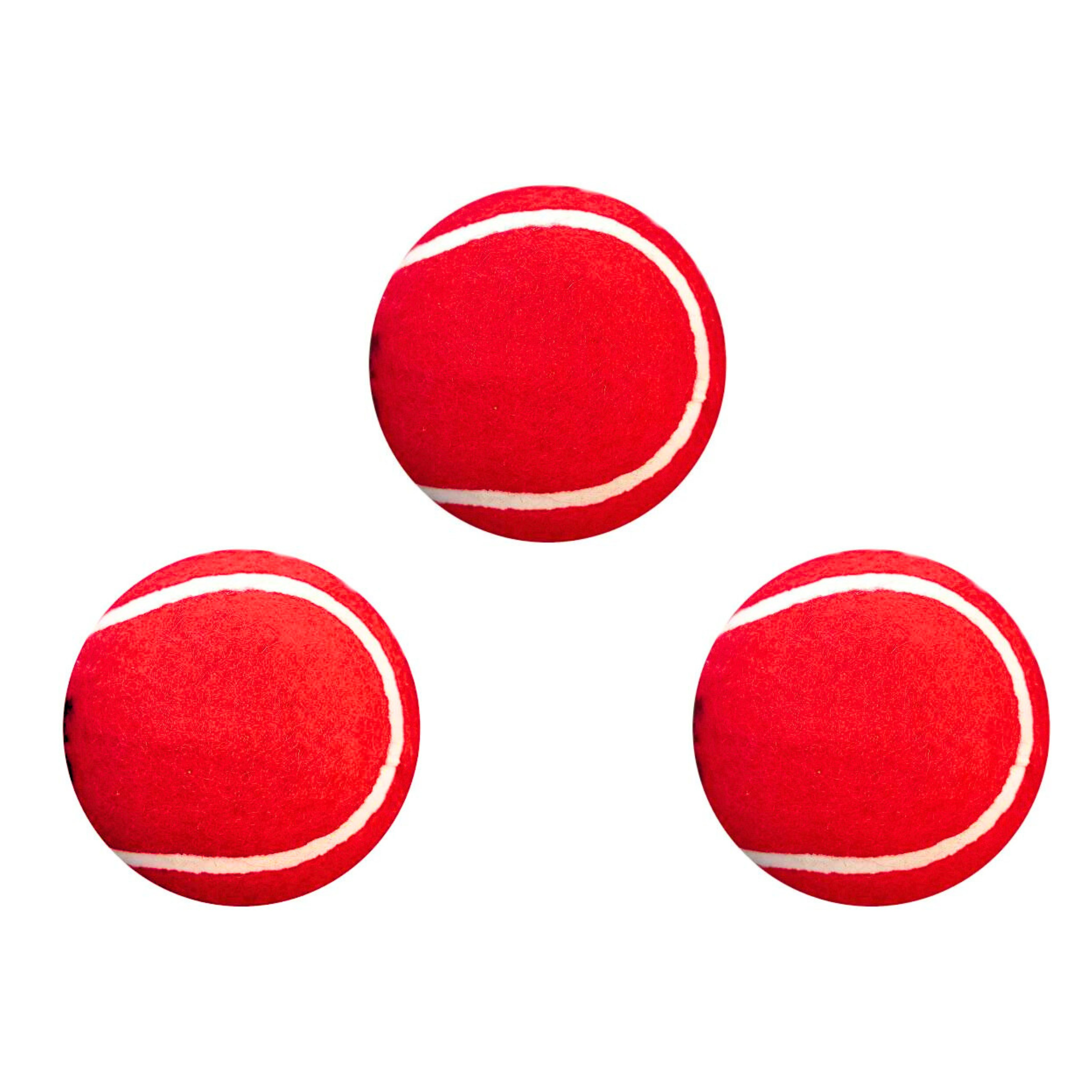 World Top Finest Cricket Ball Set - 3 Pieces (Red)
