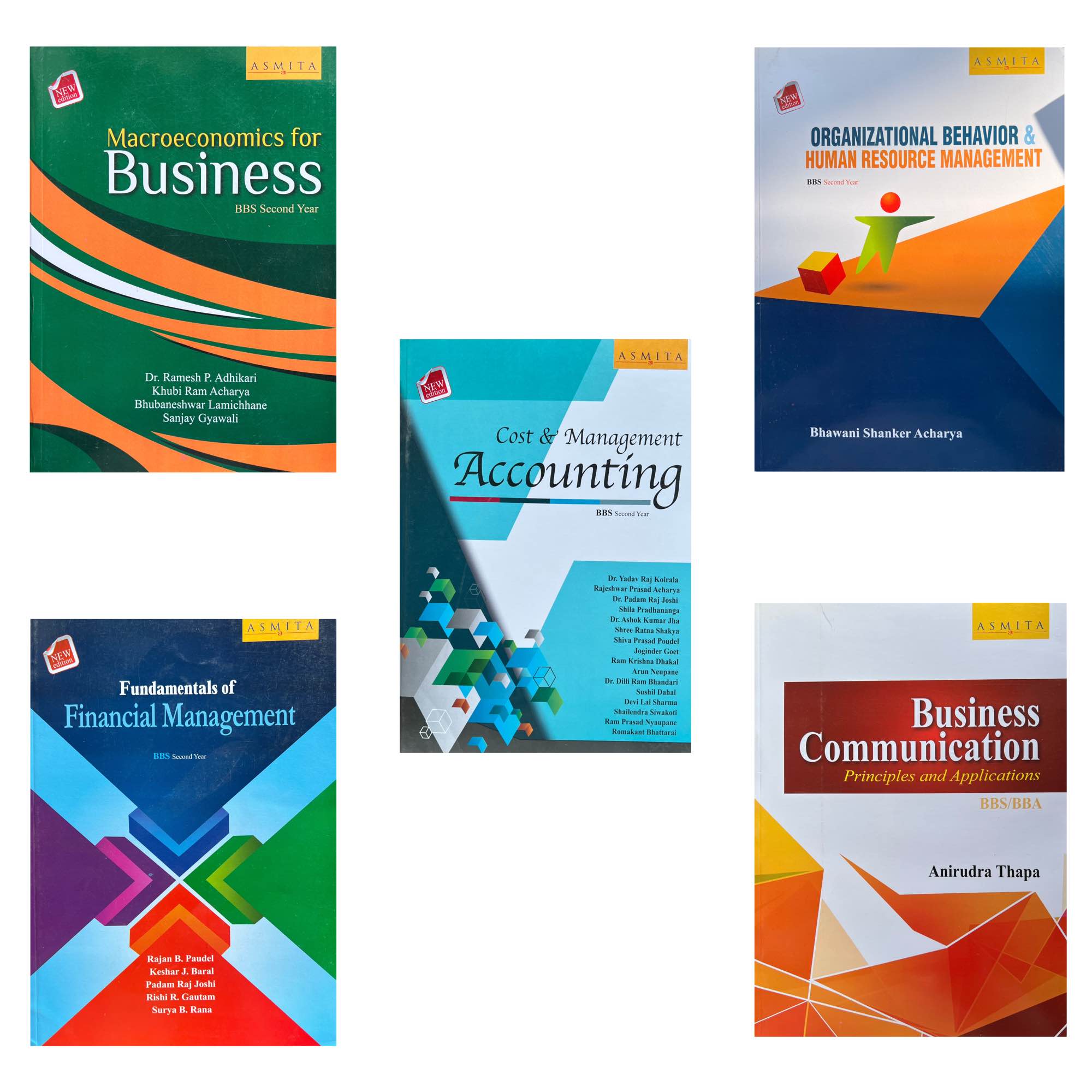 Asmita Complete Textbook Set BBS 2nd Year English Medium All Subjects Book
